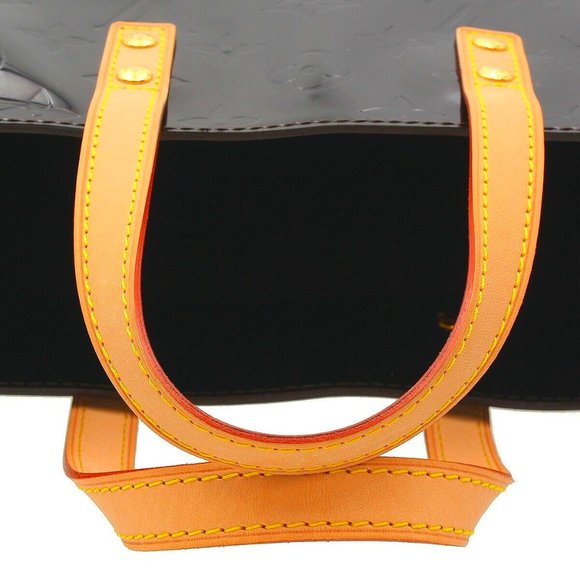 SALE! Vintage Louis Vuitton Houston Black Vernis Leather Logo Shoulder Bag Tote - Picture 6 of 14